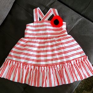 NWT Janie and Jack 12/18 Month Red/Blk/White Dress